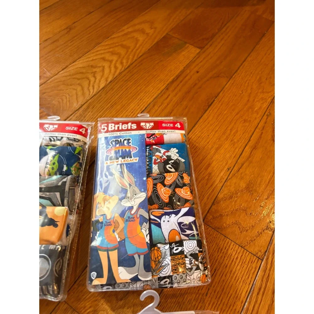 Handcraft Boys 20pk Briefs Size 4 Star Wars Mandalorian Space Jam New Legacy